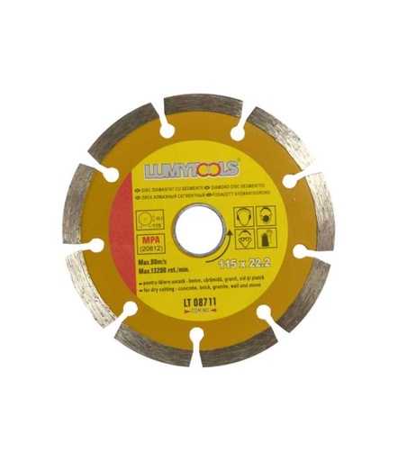 [lt08711] Disc diamantat cu segmente LT08711 115mm taiere uscata Lumytools