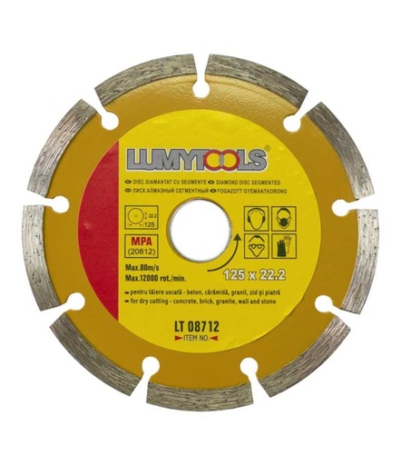 [lt08712] Disc diamantat cu segmente LT08712 125mm taiere uscata Lumytools