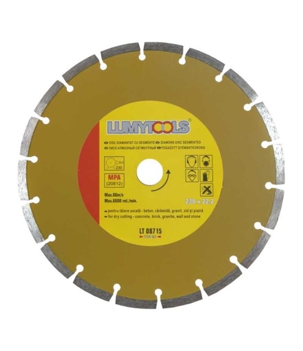 [lt08715] Disc diamantat cu segmente LT08715 230mm taiere uscata Lumytools
